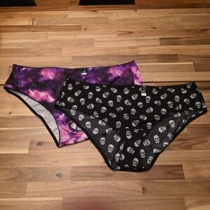 Torrid Purple Galaxy and Black Skull Kids Bottoms